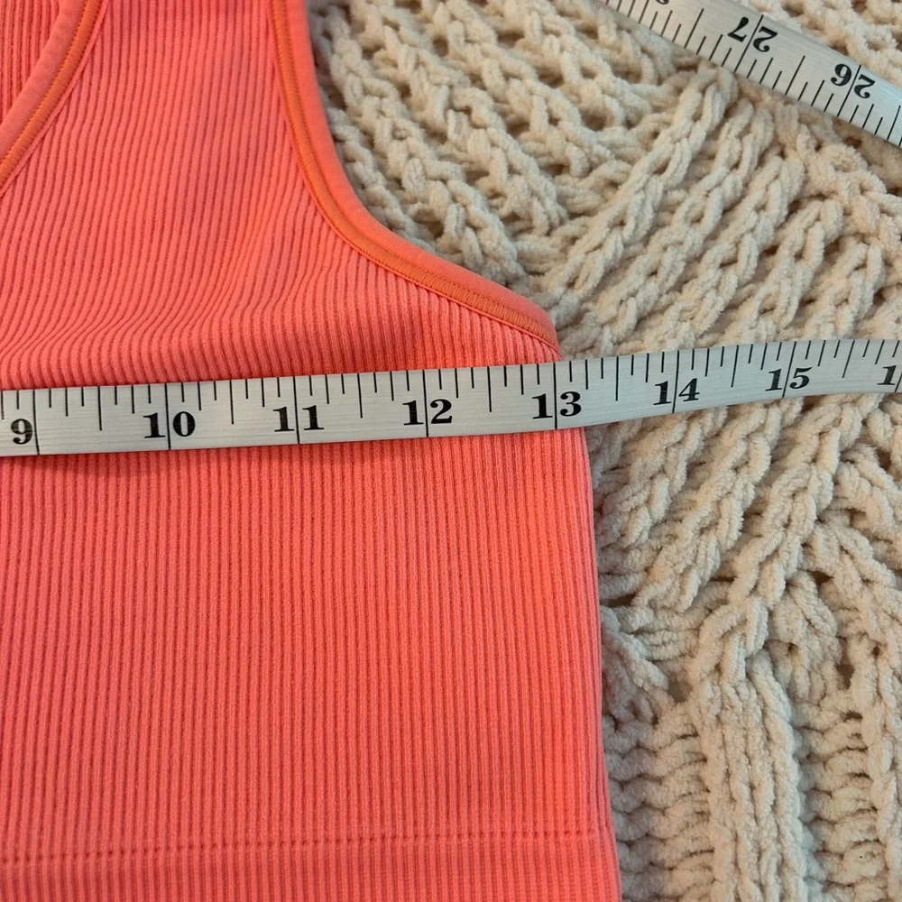 Athleta Aurora Seemless Coral Ribbed Tank - Picture 6 of 7